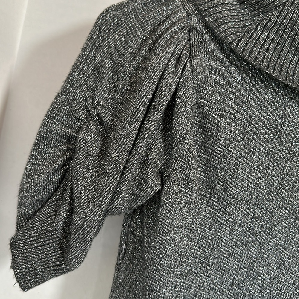 Epic threads silver metallic short sleeve cowl neck dress size large - Picture 5 of 5